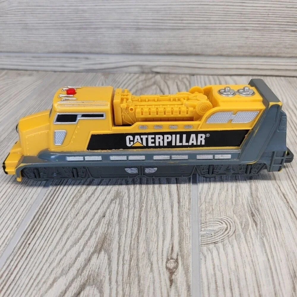Caterpillar Toy Train Set Kids Yellow Black‎ Construction Crane Engine Track Lot